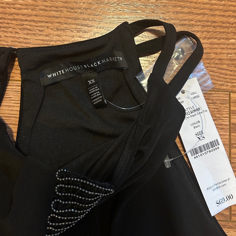 NWT WHBM High-Neck Embellished Shell - Picture 6 of 8